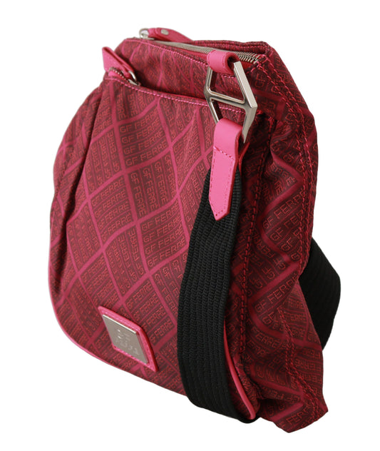 Chic Pink Fabric Crossbody Elegance