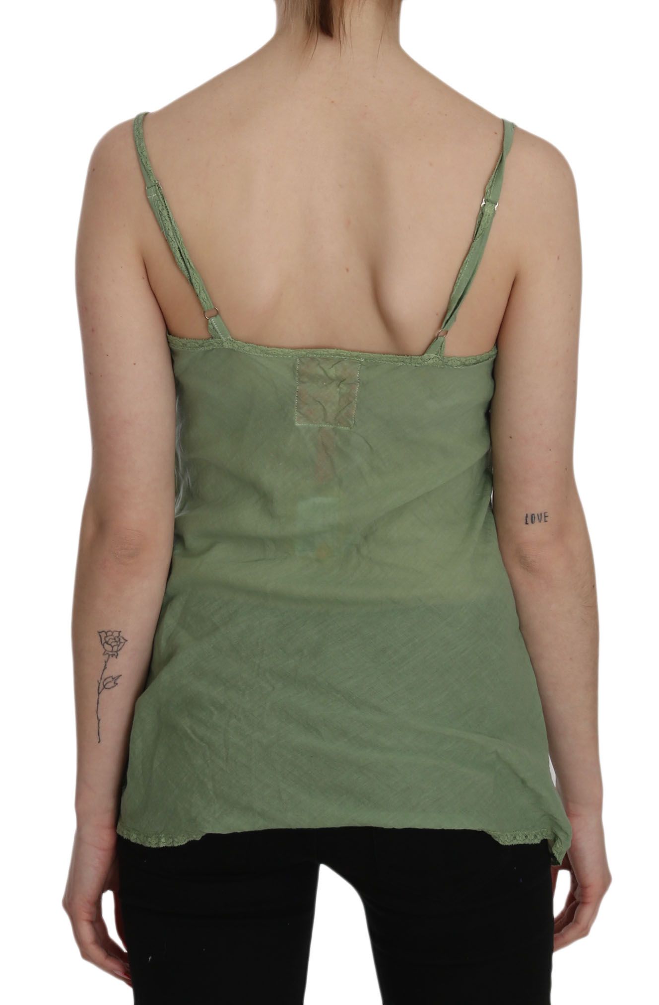 Emerald Silk Spaghetti Strap Tank Top