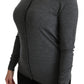 Elegant Virgin Wool Crew Neck Cardigan