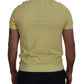 Elegant Yellow Cotton Collared Tee