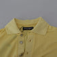 Elegant Yellow Cotton Collared Tee