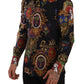 Elegant Slim Fit Medal Print Cotton Shirt