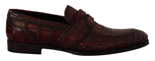 Exotic Croc Leather Bordeaux Loafers