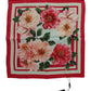 Elegant Floral Silk Square Scarf