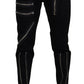 Sleek Black Cotton Blend Pants