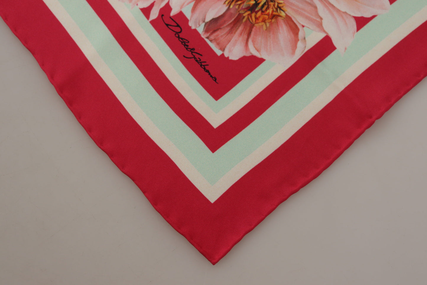 Elegant Floral Silk Square Scarf