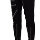 Sleek Black Cotton Blend Pants