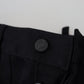 Sleek Black Cotton Blend Pants