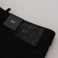 Sleek Black Cotton Blend Pants