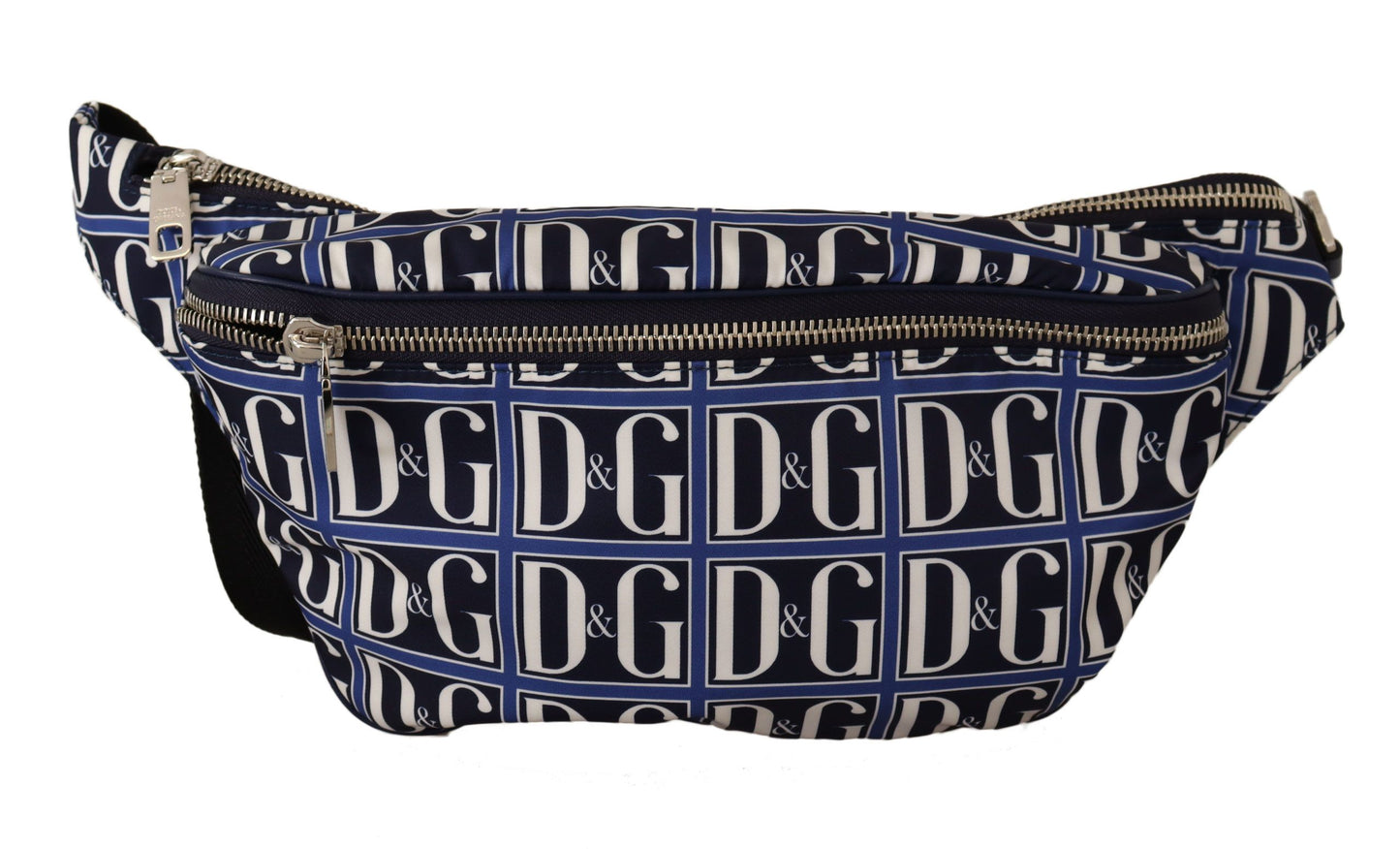 Chic Blue Logo Mania Fanny Belt Bag