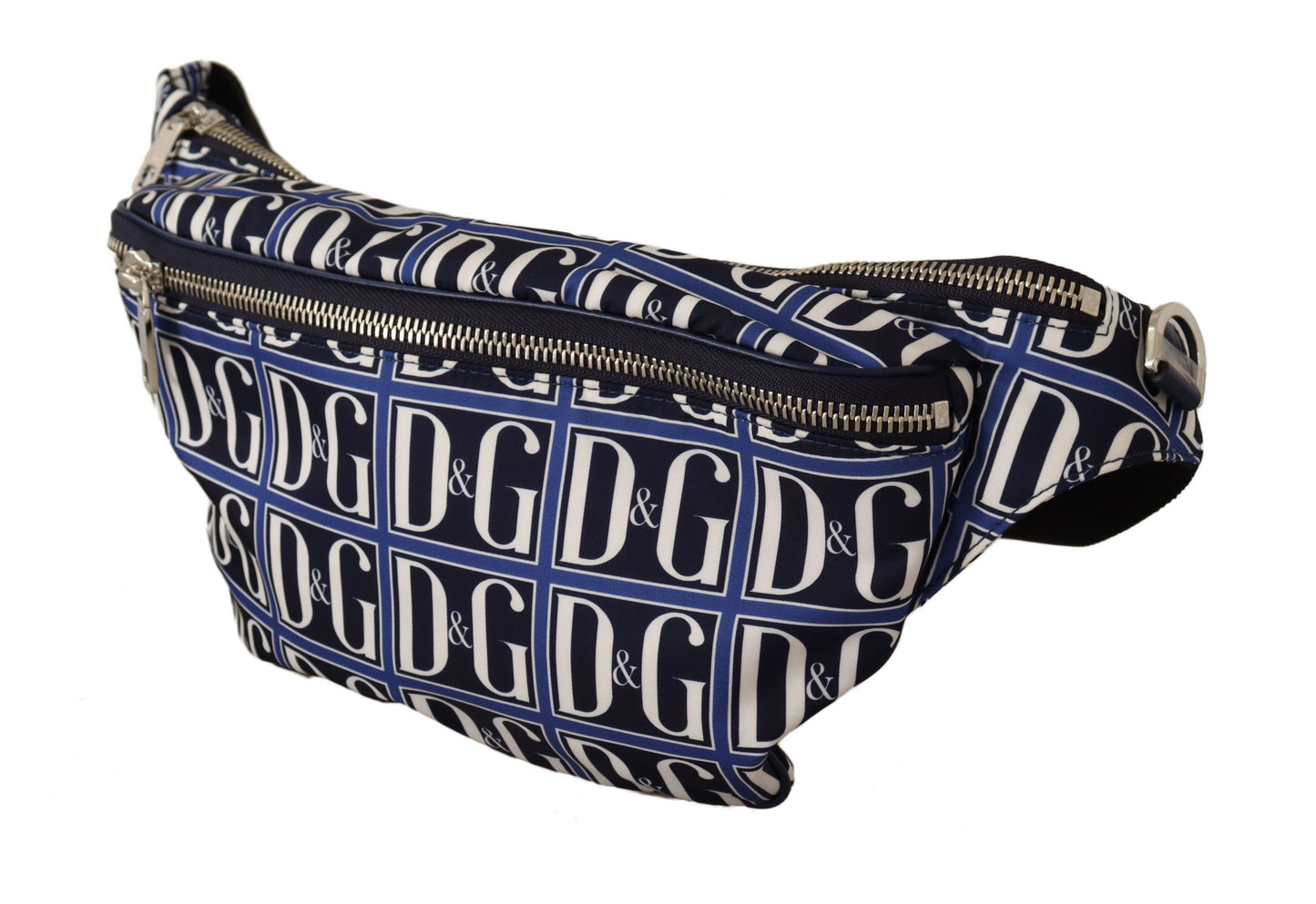 Chic Blue Logo Mania Fanny Belt Bag