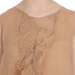 Chic Sleeveless Brown Lace Tank Top