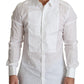 Elegant White Cotton Gold Fit Shirt