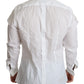 Elegant White Cotton Gold Fit Shirt
