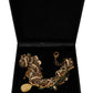 Opulent Gold Tone Crystal Statement Necklace