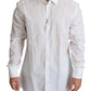 Elegant White Cotton Dress Shirt