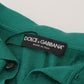 Green Cashmere Collared Logo Pullover Sweater