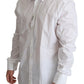 Elegant White Cotton Dress Shirt