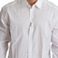 Elegant White Cotton Dress Shirt