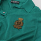 Green Cashmere Collared Logo Pullover Sweater