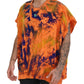 Elegant Orange Tie Dye Silk T-Shirt