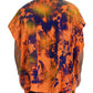 Elegant Orange Tie Dye Silk T-Shirt