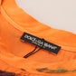 Elegant Orange Tie Dye Silk T-Shirt
