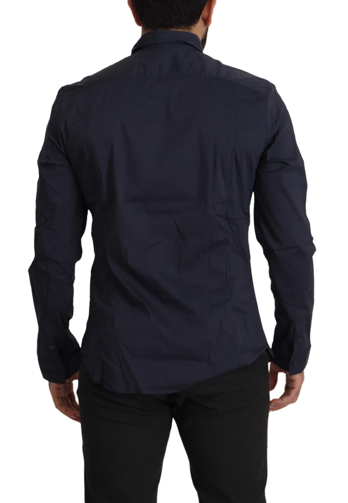 Dark Blue Slim Fit Dress Shirt