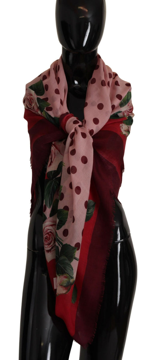 Elegant Floral Cashmere-Silk Women's Scarf