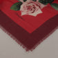Elegant Floral Cashmere-Silk Women's Scarf
