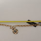 Elegant Gold Statement Necklace with Crystals