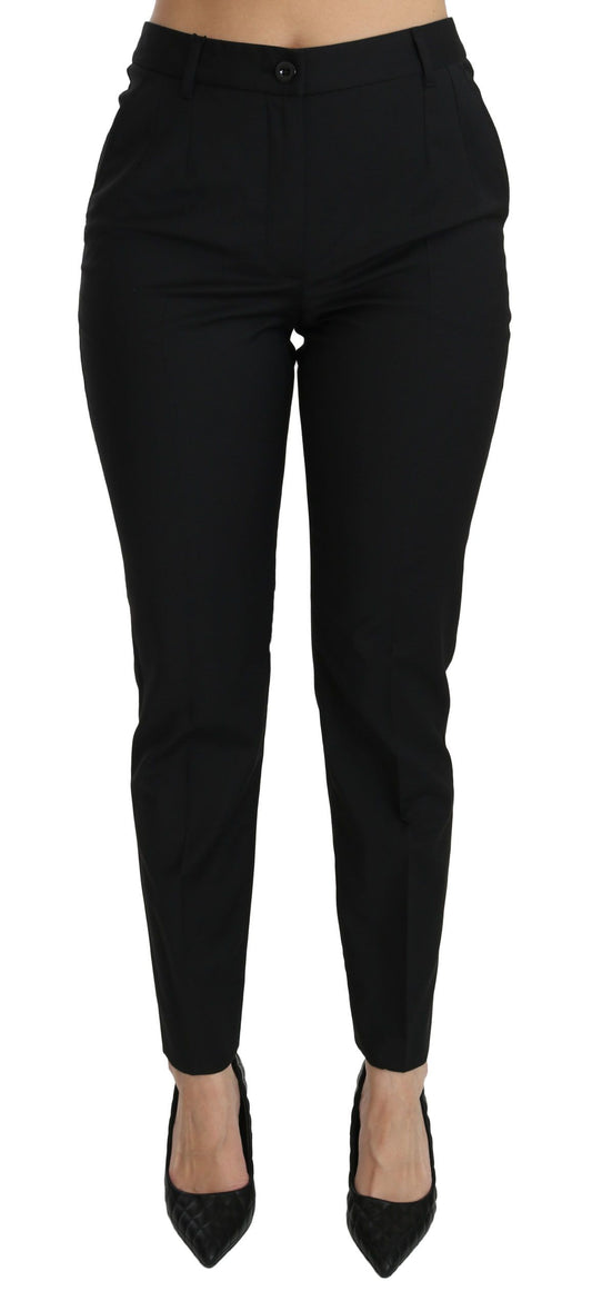 Chic Slim Fit Mid Waist Cropped Pants