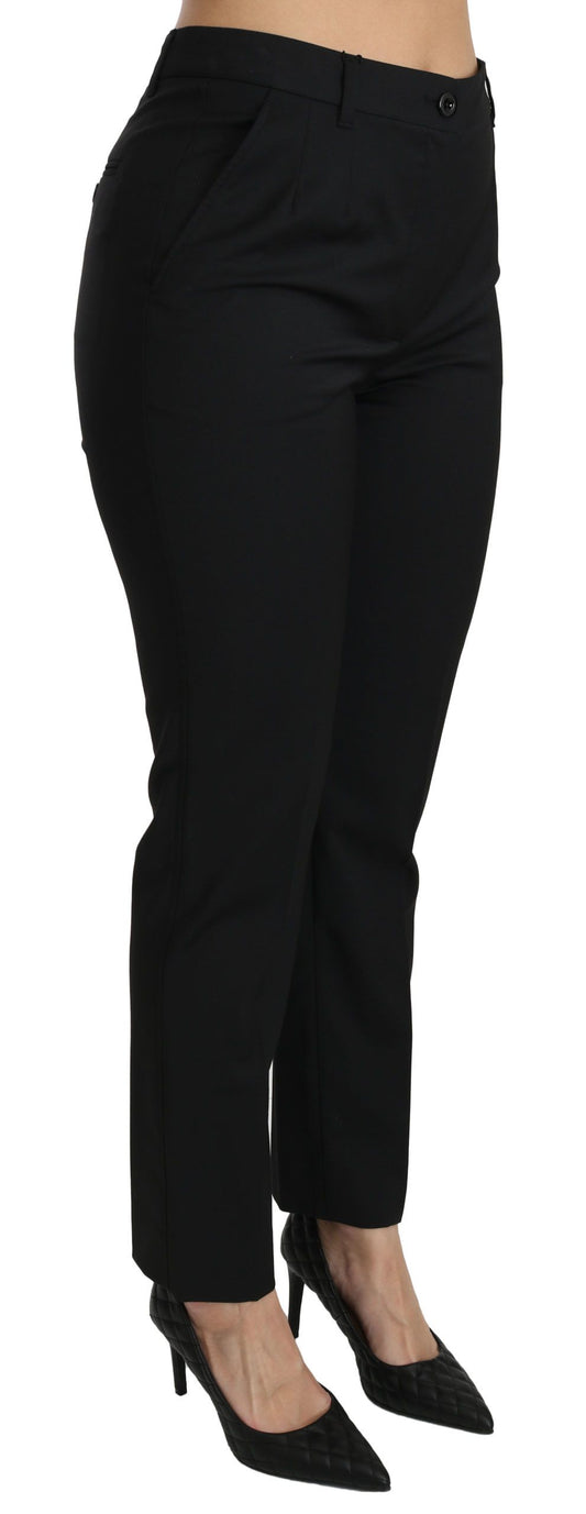 Chic Slim Fit Mid Waist Cropped Pants