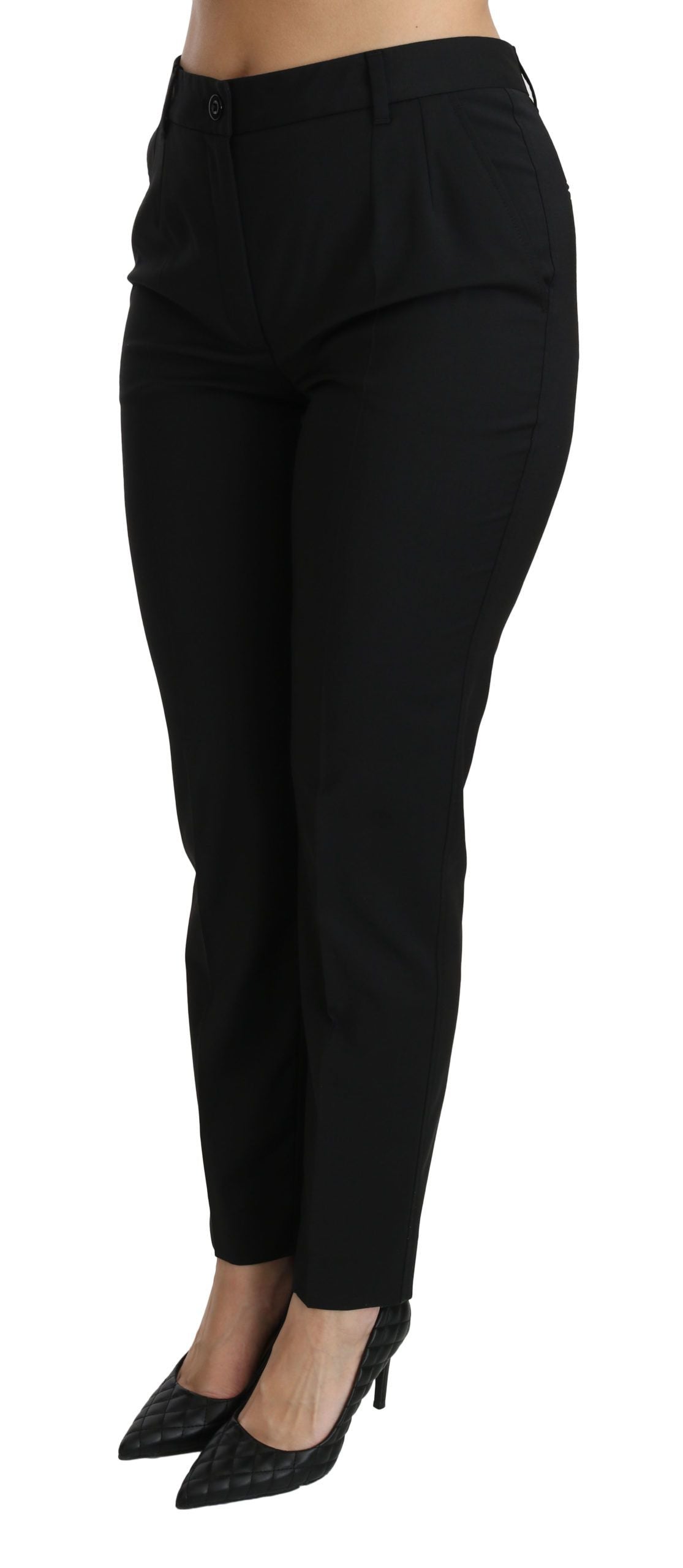 Chic Slim Fit Mid Waist Cropped Pants