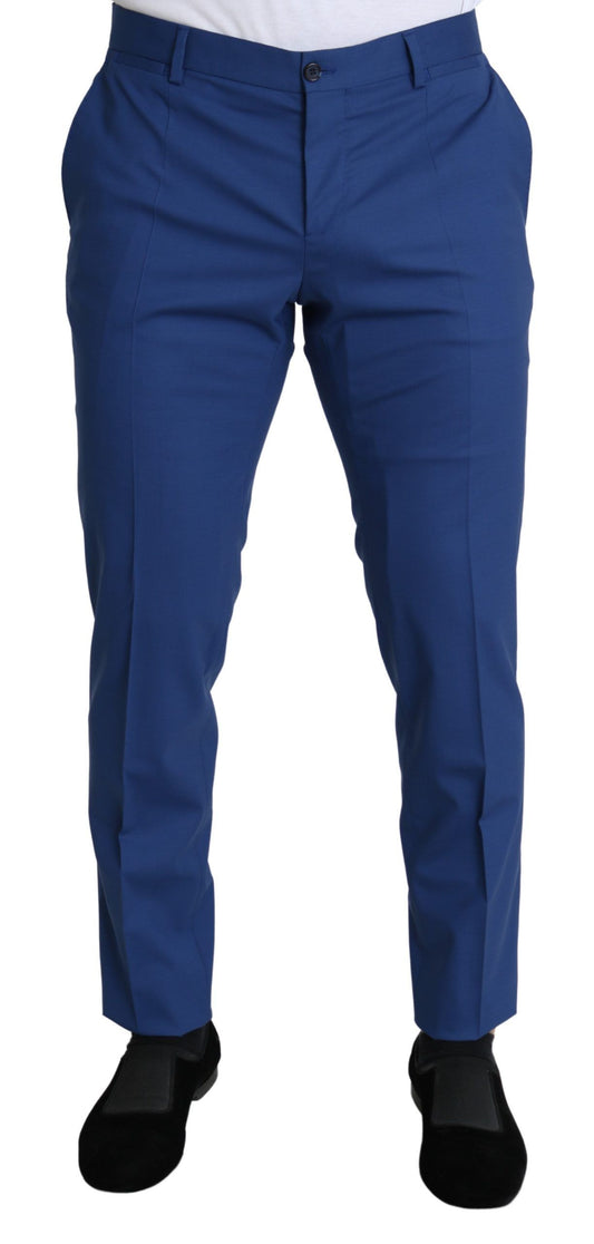 Elegant Slim Fit Wool Stretch Dress Pants