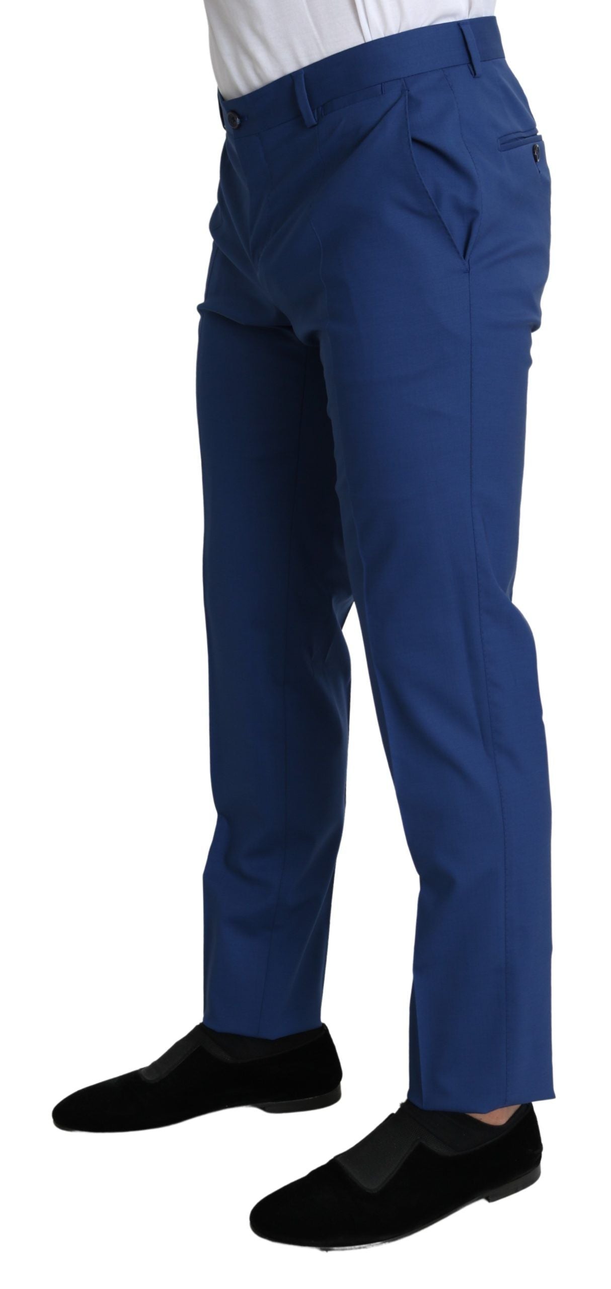 Elegant Slim Fit Wool Stretch Dress Pants