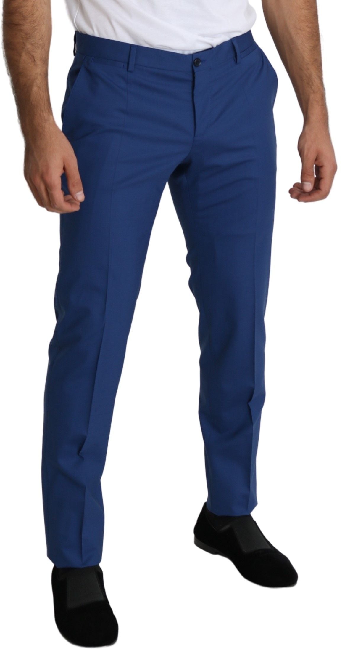 Elegant Slim Fit Wool Stretch Dress Pants