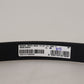 Elegant Black Leather Belt with Metal Buckle