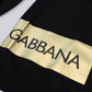 Black Wool Gold Logo Crewneck Pullover Sweater