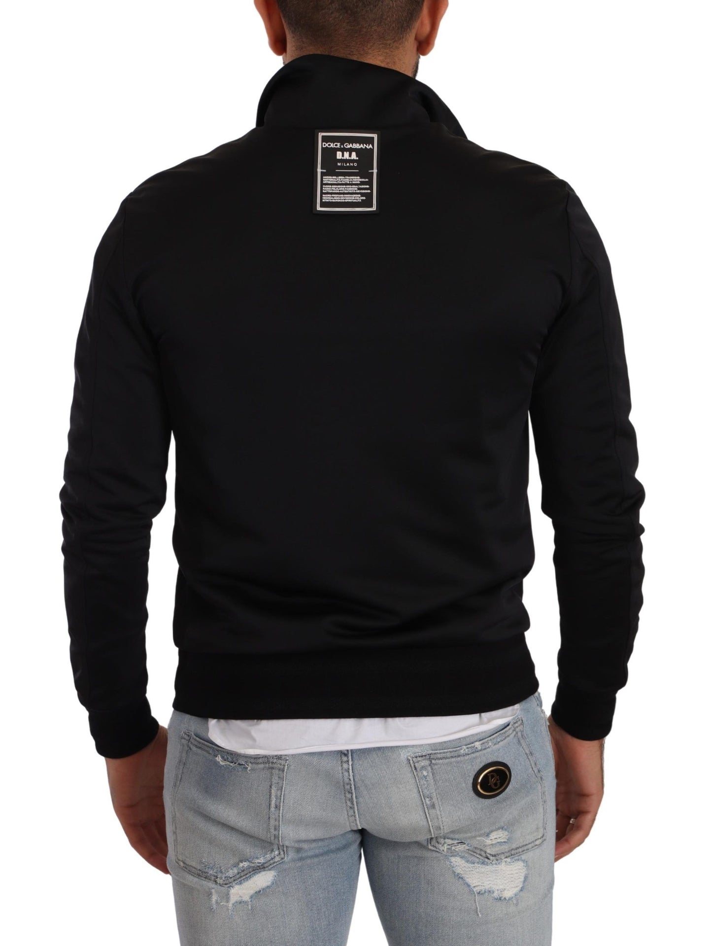 Black Full Zip Long Sleeve D.N.A Sweater