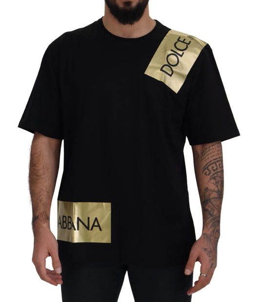 Elegant Black Gold Logo Tee