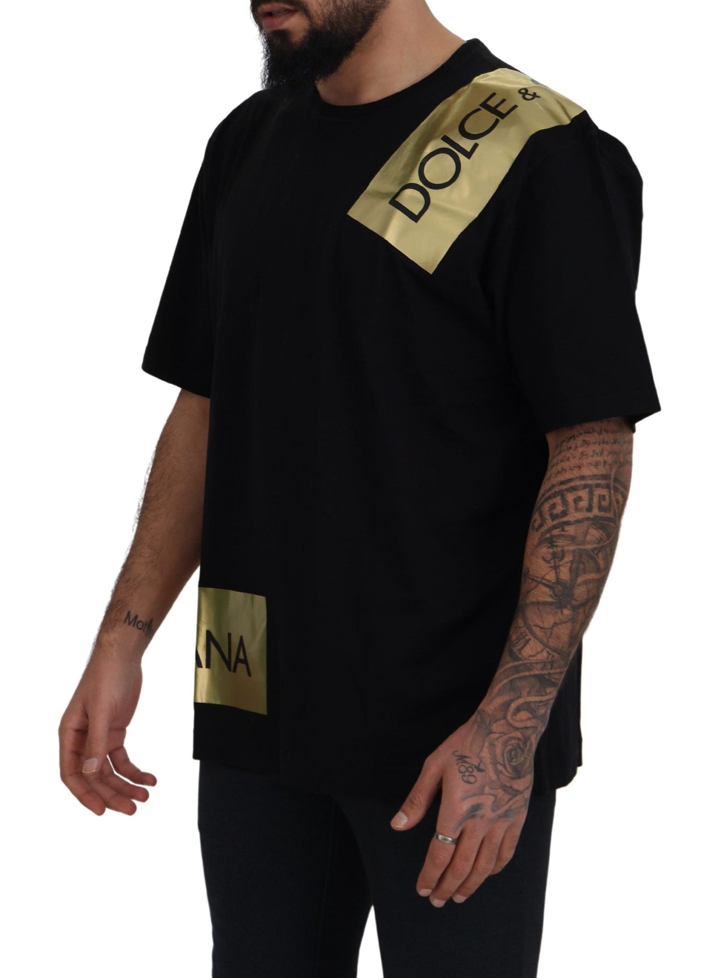 Elegant Black Gold Logo Tee