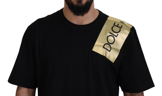 Elegant Black Gold Logo Tee