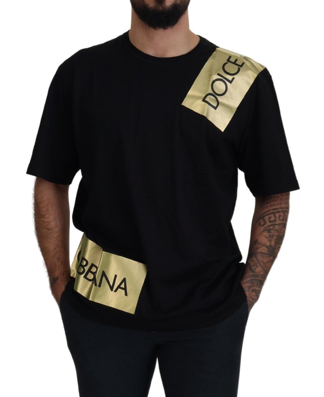 Elegant Black Gold Logo Tee