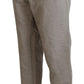 Light Gray Straight Cotton Pants