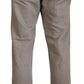 Light Gray Straight Cotton Pants
