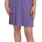 Elegant Purple Shift Mini Dress