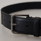 Chic Black and Green Designer Belt with DG Logo