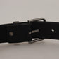 Chic Black and Green Designer Belt with DG Logo