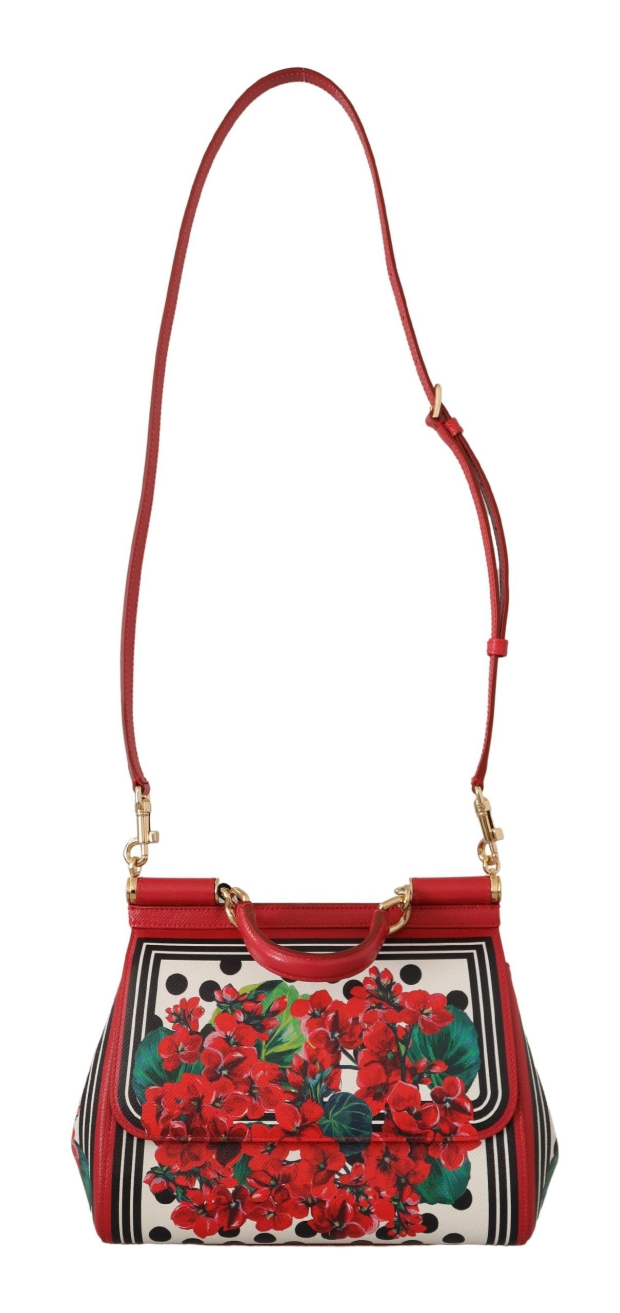 Sicilian Blossom Leather Shoulder Bag